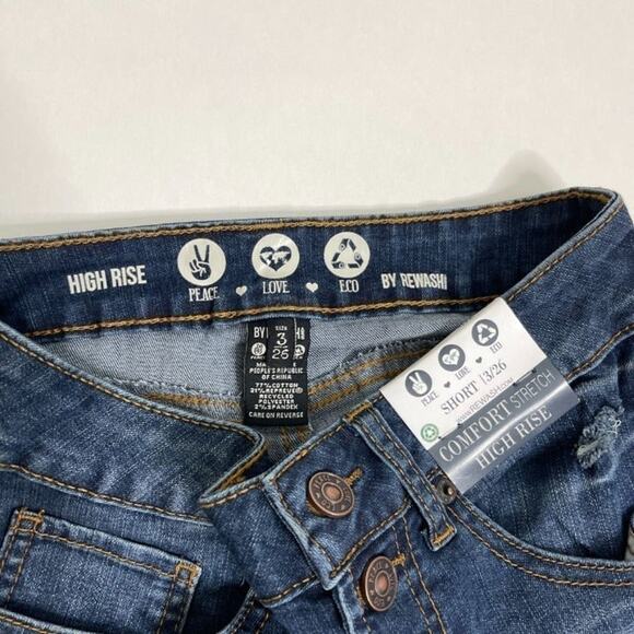 REWASH Comfort Stretch High Rise Jean Shorts SZ 26 - Picture 7 of 7